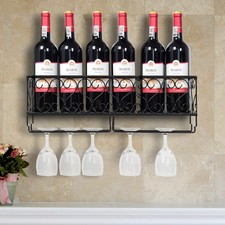 Wall Mounted Metal Wine Rack