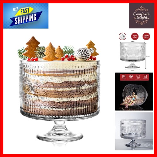Glass trifle bowl with - glass,