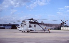 ORIGINAL AIRCRAFT SLIDE- SEA KING AEW2 XV650/CU181 849 SQN @ COLTISHALL 2001.