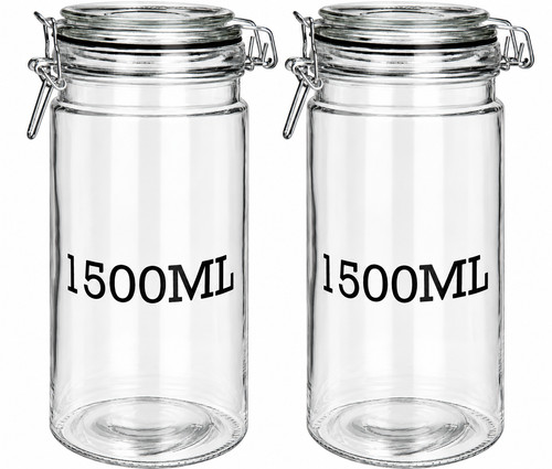 1500ml glass storage - storage, jars