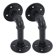 2/4x Pipe Shelf Brackets