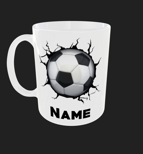 Personalised football mug - personalised, kids
