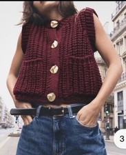 Zara Ladies Knitted Button Up