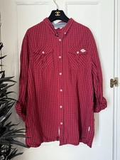 Lee Cooper UK Size L Men’s Red Checkered Button Up Shirt