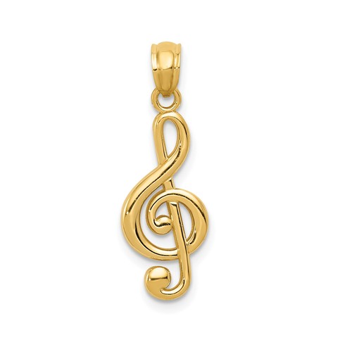 14k gold polished - 14k, treble