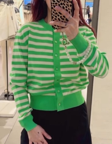Zara green white striped - zara,
