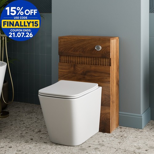 Fluted 500mm bathroom back - 500mm, to