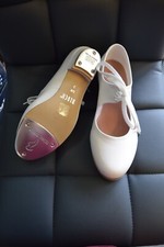 White  Bloch Timestep low heel tap shoes - with heel and toe taps