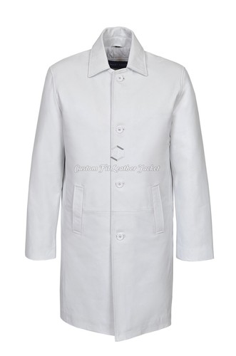 Mens leather knee white - leather,