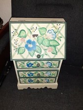  Minuature Writing desk . Bureau  apprentice  piece  , jewellery,  sewing  box