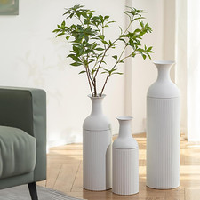Large White Ribbed Metal Floor
