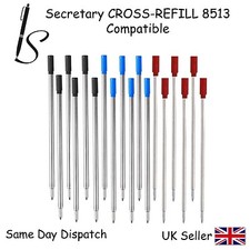 CROSS COMPATIBLE 8513 BALL POINT PEN REFILL INK -BLACK BLUE RED-3,4,5,6,10,12