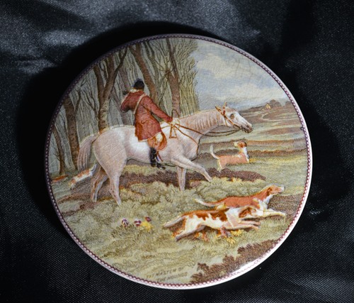 Vintage prattware pot lid - vintage,