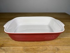 Pyrex Red Rectangular Ceramic