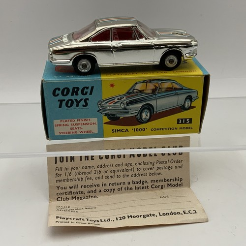 Corgi 315 simca 1000 - corgi,
