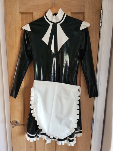 New latex rubber maid dress - new,