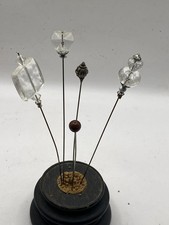 LOT OF 5 PRETTY VINTAGE HAT PINS  (V10)