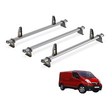 Vauxhall Vivaro Roof Rack for 2001-2014 3x Roof Bars + Loadstops Van Guard Trade