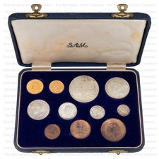 1952 South Africa George VI 11 Coin Gold and Silver Proof Set Boxed