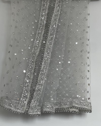White dupatta chunni scarf - dupatta,