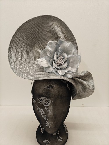 Silver grey large straw - grey,