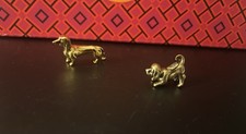 3 Mini Brass Dogs