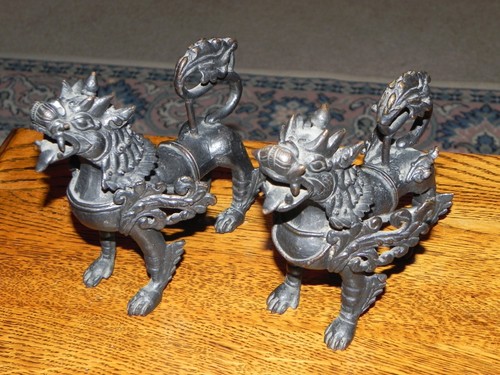 Pair antique bronze - pair,