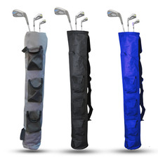 Lightweight Pencil Golf Bag Foldable,Portable with 3 Pockets {Black Blue Grey}