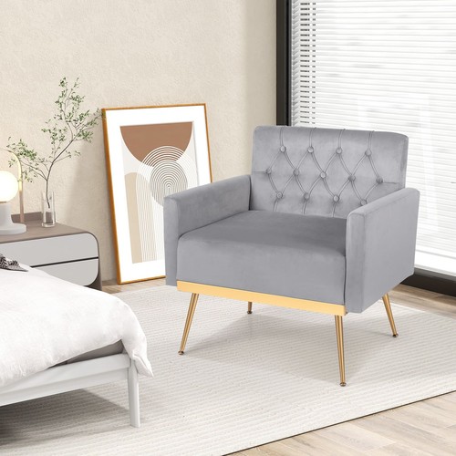 Costway modern velvet accent - modern,