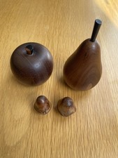 Wooden Fruit And 2 Small Mushrooms
