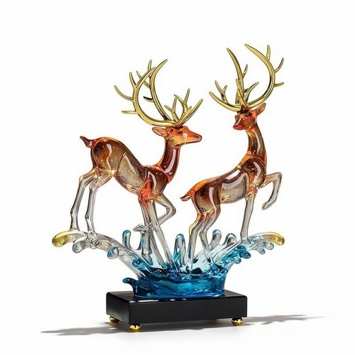 Deer statue with - statue, base