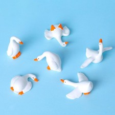 6x Mini Geese Figurines Small