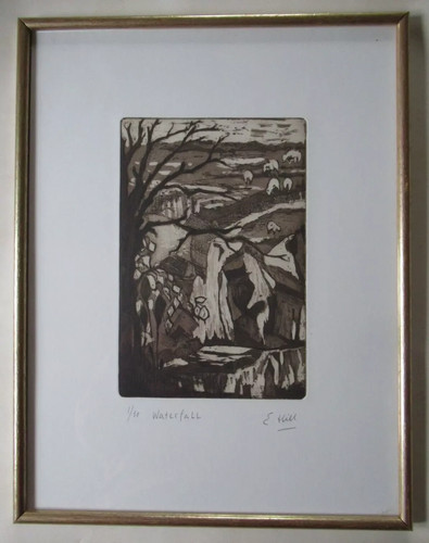 Modernist aquatint etching - aquatint,
