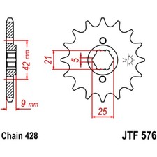 Gear Pinion 17T Pitch 428