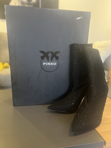Pinko black crystal ankle - pinko,