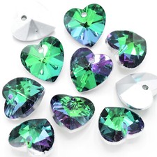 FACETED GLASS 14MM HEART