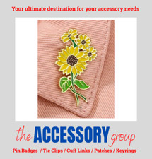 New Sunflower plant Yellow Sun Flower pin badge tie pin badge metal Enamel