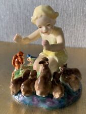 ROYAL WORCESTER FIGURE WOODLAND DANCE GIRL WITH ANIMALS MODEL No.  3076  PERFECT