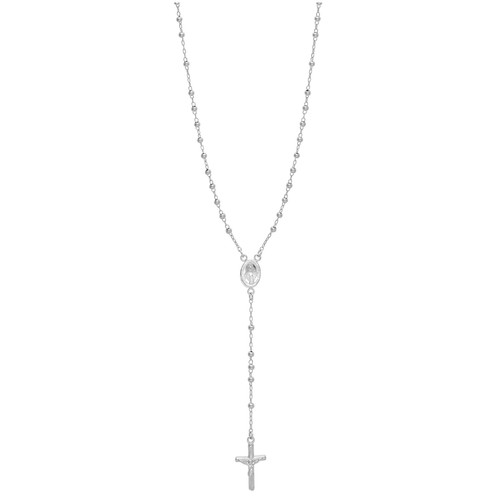 Sterling silver rosary bead - rosary,