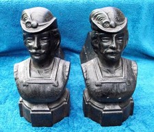 Pair Victorian Cast Iron Fire