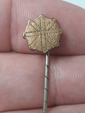 WW1 Antique 9ct Gold Fronted Great Britain Union Jack Stick Pin - Rose Gold