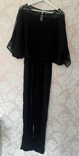 Zara Black Lace Jumpsuit Size