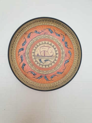 Greek clay pottery - pottery, plate