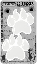 1 Pair White Wolf Dog Cat Paw