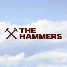 The Hammers West Ham London Self-Adhesive Football Car Bumper Laptop Vinyl Decal