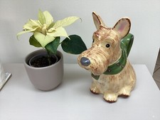 STONEWARE WESTIE FUN ORNAMENTAL DOG MILK JUG, NEW WITH TAGS.