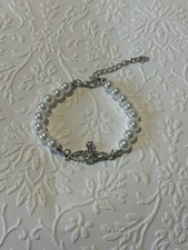Vivienne Westwood Silver Pearl Style Bracelet