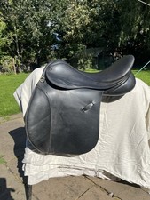 17.5 Inch Black English Leather Farrington Gp Saddle with Flair