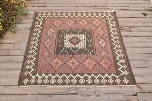 Afghan rug x45 handwoven - rug, 47''x45''