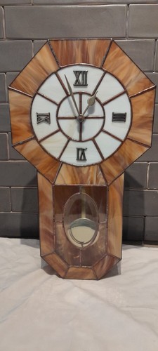 Tiffany style wall - , clock